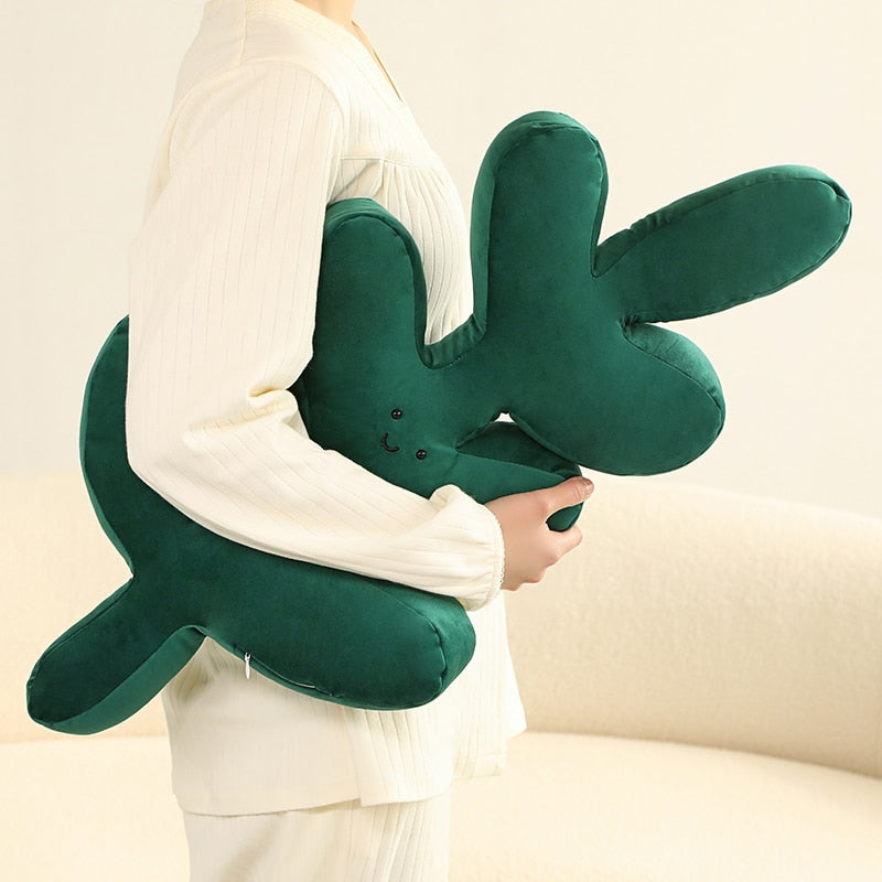 Soft Leafy Plush Cushion