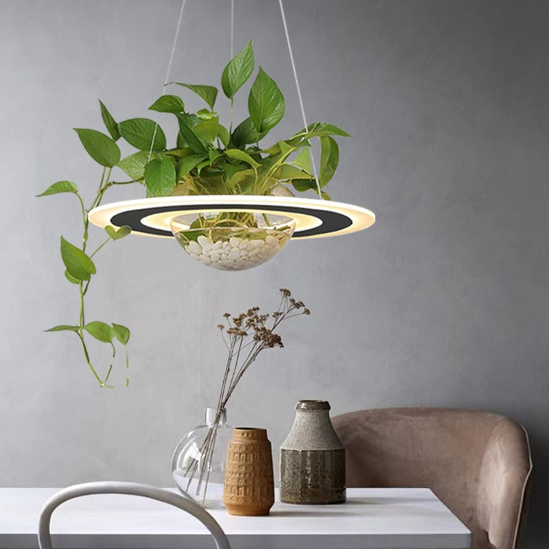 Contemporary Plant-Inspired Hanging Lamp