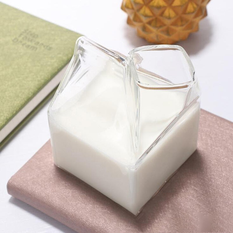 Unique Milk Carton Inspired Glassware