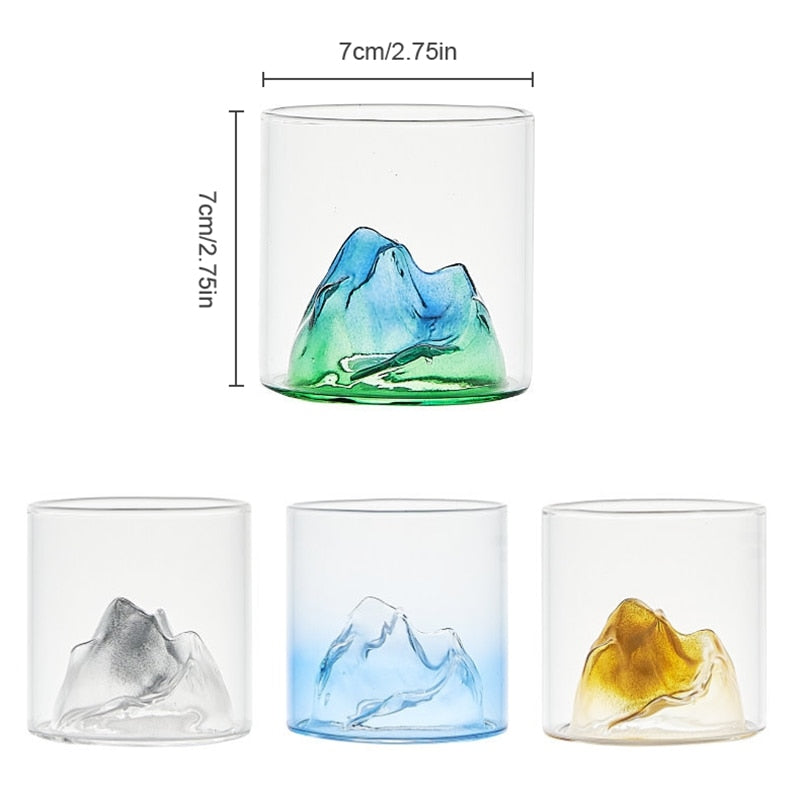 Unique Glacier Mountain Glassware