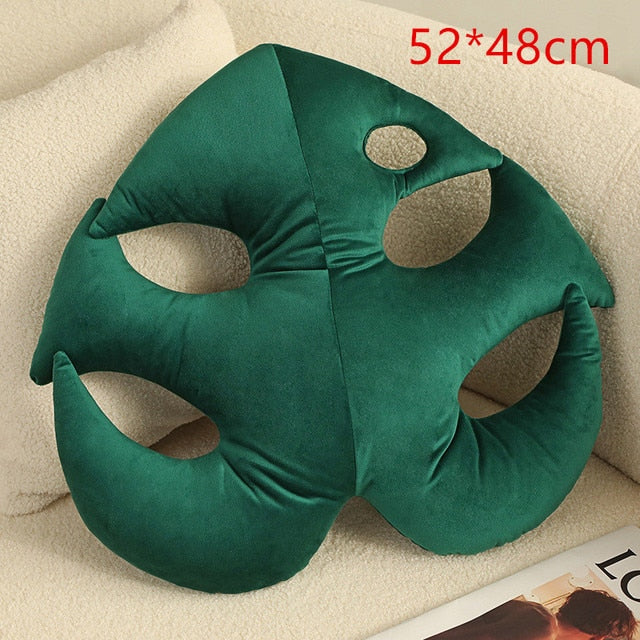 Soft Leafy Plush Cushion