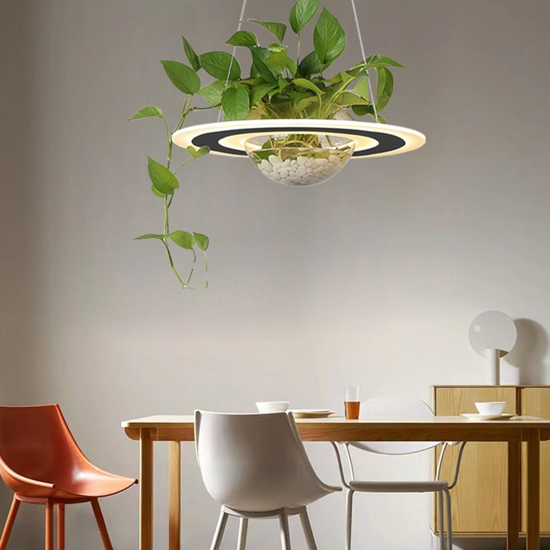 Contemporary Plant-Inspired Hanging Lamp