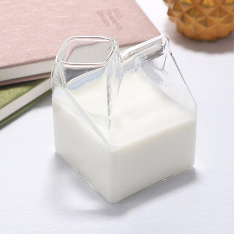 Unique Milk Carton Inspired Glassware